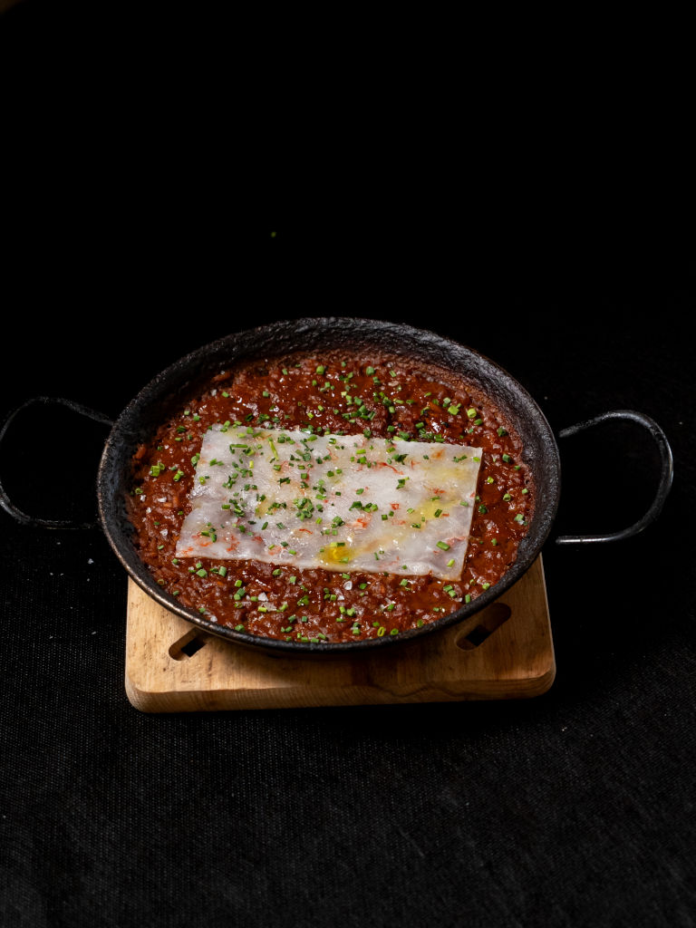 arros melos amb carpaccio de gambes, arrossos i rossejats arros melos amb carpaccio de gambes, arrossos i rossejats