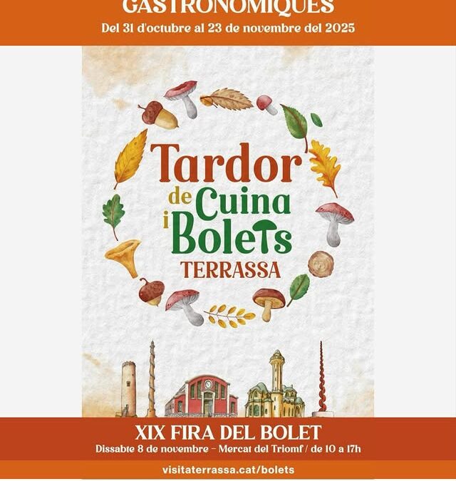 XXVII JORNADES GASTRONÒMIQUES DE CUINA DE TARDOR I BOLETS DEL 31/10 AL 23/11